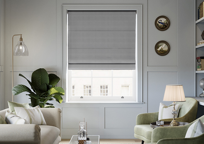 Shima Faux Silk, Platinum - Roman Blind - Image 3